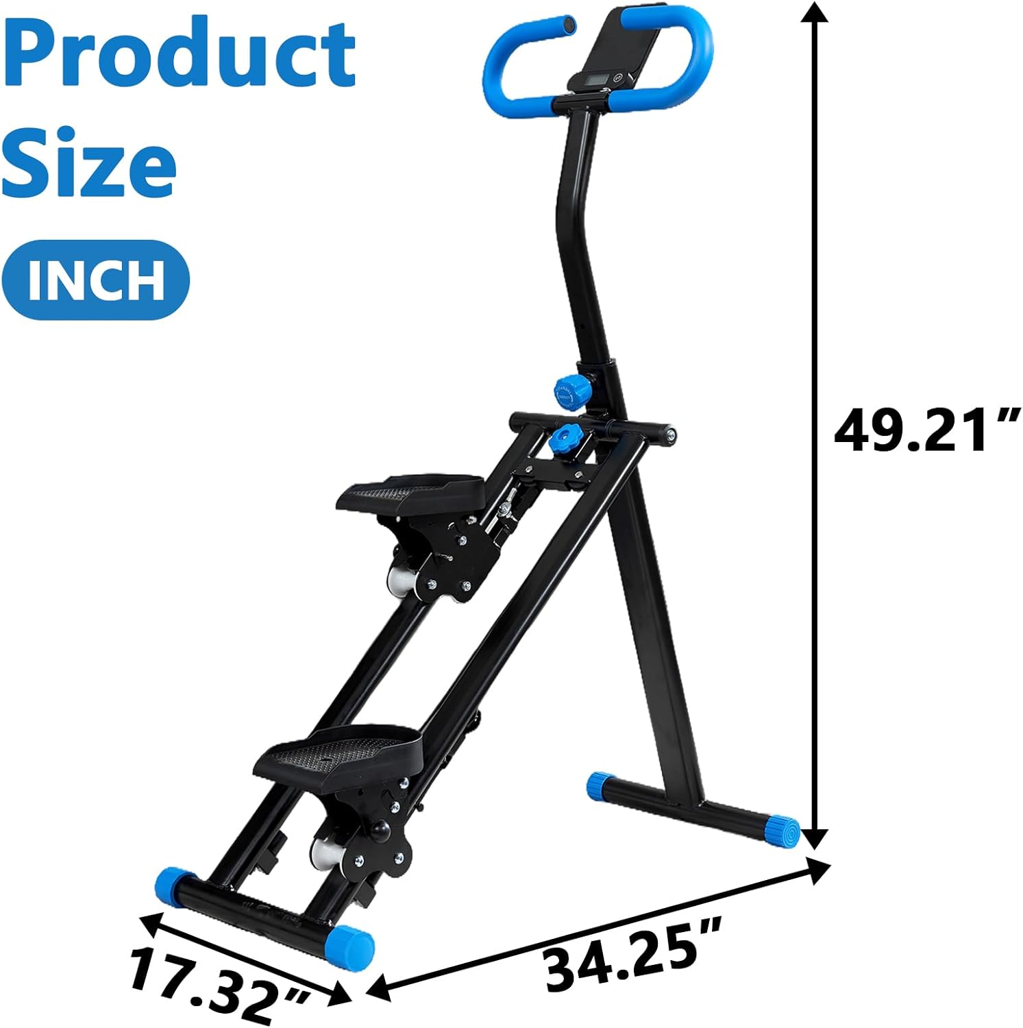 Stair Stepper for Home Gym Exercise, Vertical Climber Exercise Machine for Full Body Workout, Compact Folding Cardio Exercise Climber with Adjustable Handlebar (Blue) - Image 8