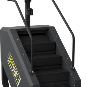 Fitvids Stair Stepper Machine, Commercial Grade Stair Climber with 15 Resistance Levels, Continuous Stair Stepping Machine for Cardio and Lower Body Workouts, LED Screen, Exercise Machine for Home Gym