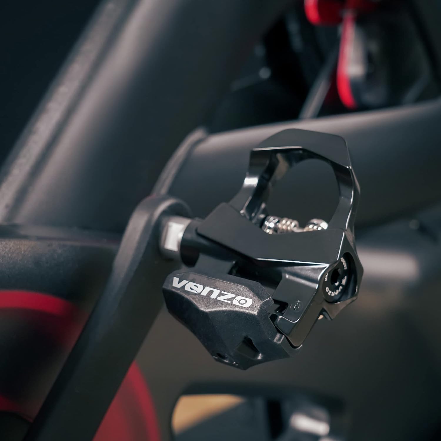 Venzo Sealed Fitness Exercise Indoor Bike Bicycle Pedals & Cleats - Compatible with Peloton, Look Delta & Shimano SPD - with Toe Cages Pedals Set or Cage Removal Tool for Indoor Fitness Exercise - Image 5