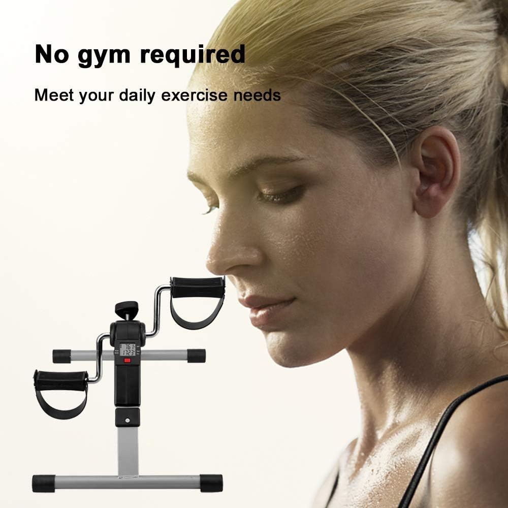 Folding Pedal Exerciser, Mini Under Desk Bike - Portable Foot Hand Cycle Peddler Machine Bicycle Exerciser for Arm Leg While Sitting - Image 9