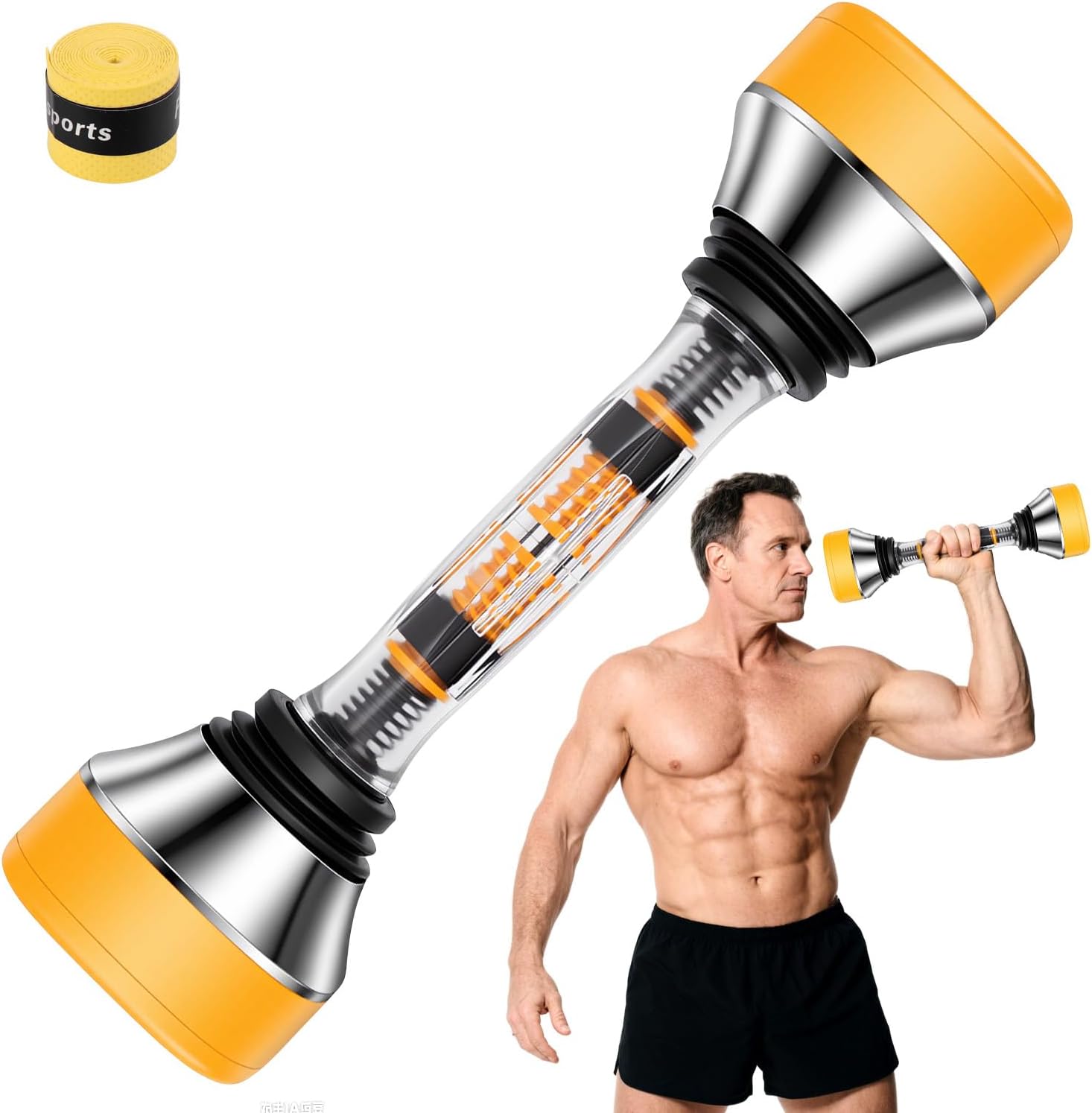 Adjustable Dumbbell Set 22-66 lbs, Shaking Design Provides a Full-Body Workout, Adjustable Resistance for Core & Chest Training, Home Gym Fitness Equipment