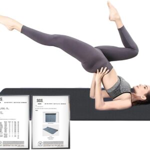 Hatha Yoga Extra Thick TPE Yoga Mat – 72″x 32″ Thickness 1/2 Inch -Eco Friendly SGS Certified – With High Density Anti-Tear Exercise Bolster For Home Gym Travel & Floor Outside