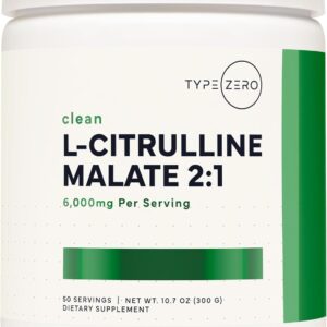 Type Zero L-Citrulline Malate Powder 2:1 6X (300g | 6000mg Per Serving | Unflavored) Ultra Clean L Citrulline, Nitric Oxide Booster, Pre Workout – Nitrous Oxide Vasodilator Supplement