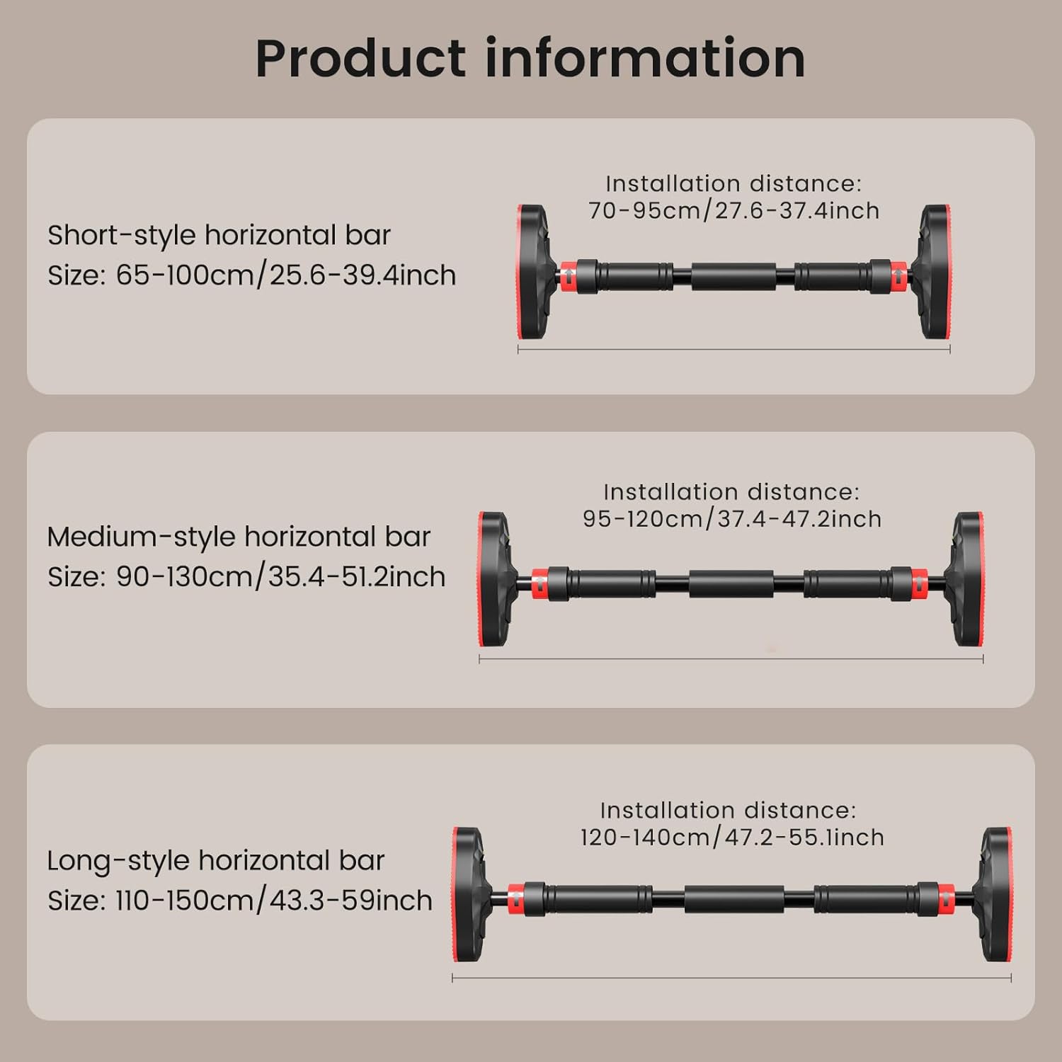Pull Up Bar for Doorway, Adjustable Door Frame Pull Up and Chin Up Bar, Total Upper Body Workout Bar for Home Gym Workouts - Image 6