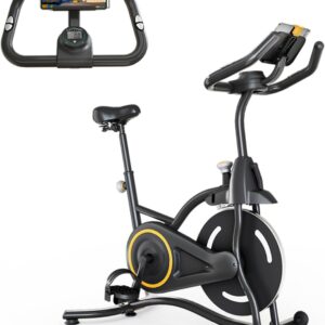 Exercise Bike,Stationary Bikes for Home,Adjustable Workout Bike, Professional Exercise Bikes for Home, Efficient Workout Bike with Smartphone Mount & Digital Pulse Display
