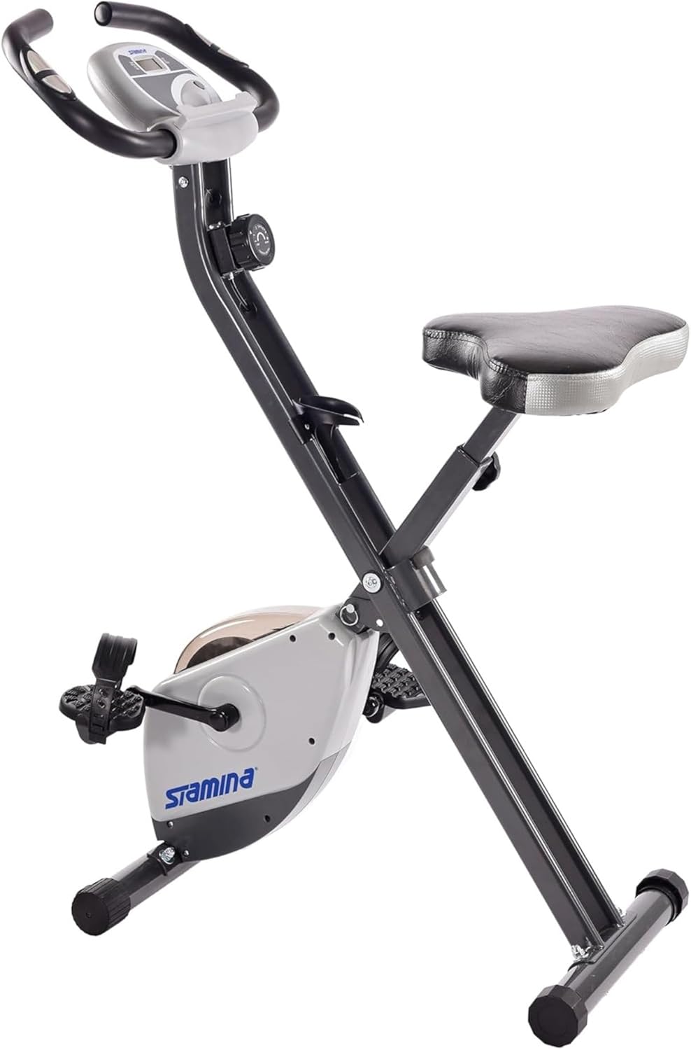 Stamina Folding Exercise Bike - Foldable Exercise Bike with Smart Workout App, Stationary Bike for Home Workout - Up to 250 lbs Weight Capacity