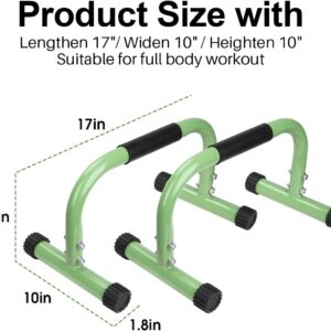 AmazeFan Parallettes Bars, Push Up Bars Strength Training For Handstands, Full Planche & Dips, Calisthenic, Gymnastic, [16.6x10x10in] Push Up Stands Handle for Floor Workouts Calisthenics Equipment