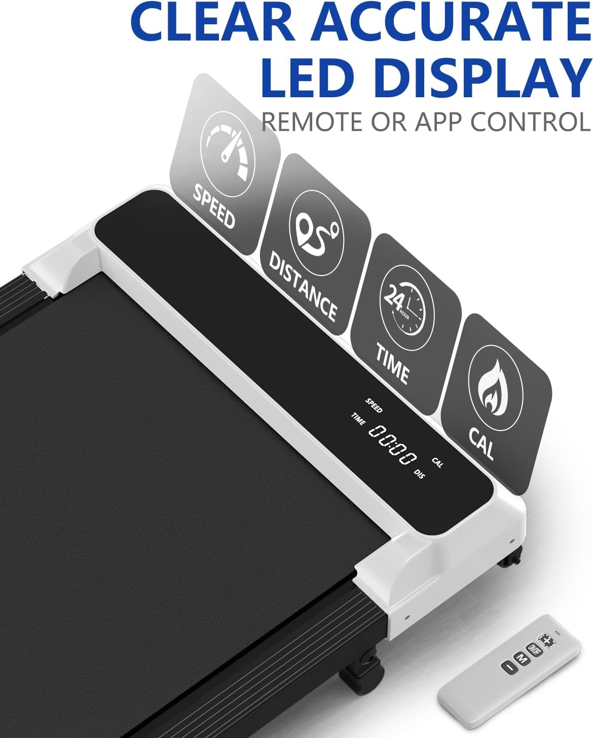 Walking Pad with Incline,2 in 1 Walking Pad Treadmill for Walking and Running, Under Desk Treadmill 5% Incline for Home/Office with LED Display - Image 8