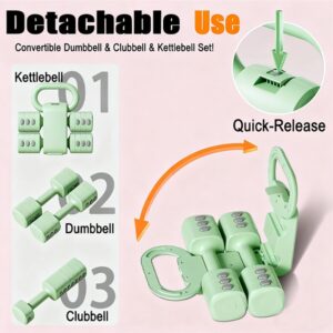 Adjustable Dumbbell Set of 2, 4 in 1 Free Weights Dumbbells Set for Women with Fast Adjustment, Each 2lb 3lb 4lb 5lb Hand Weights Set for Home Gym Exercise Training