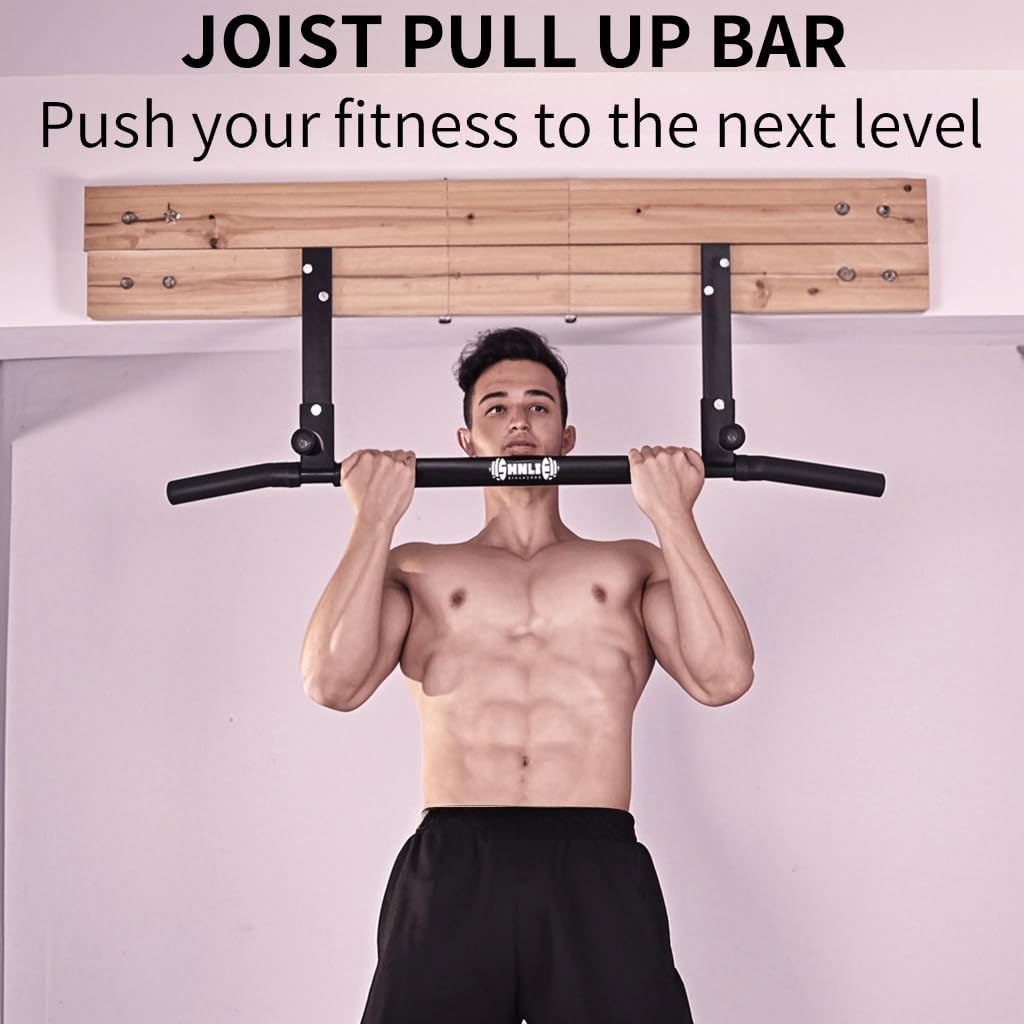 Joist Mounted Pull Up Bar, Ceiling Mount Chin Up Bar for Home Gym, Beam, Rafter, Easy installation, 42" Wide Bar - Image 2