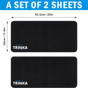 2PCS Peloton Exercise Bike Mat for Carpet & Hardwood Floors, Non-Slip Mat Compatible with Stationary Spin Bike, Concept 2 Rowing Machine, Workout Mat for Bike Trainer