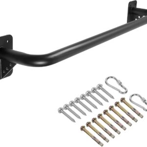 Wall Mounted Doorway Pull Up Bar, Heavy Duty Strength Training Pull-Up Bars for Doorframe, Support Beam or Joist Mount Thick Metal Sturdy Construction Support 500 lbs