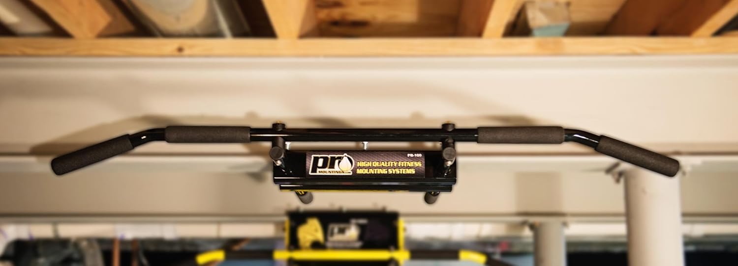 I-Beam Pull Up Bar/Chin up Bar (Black Long Bar with Bent Ends) - Image 3