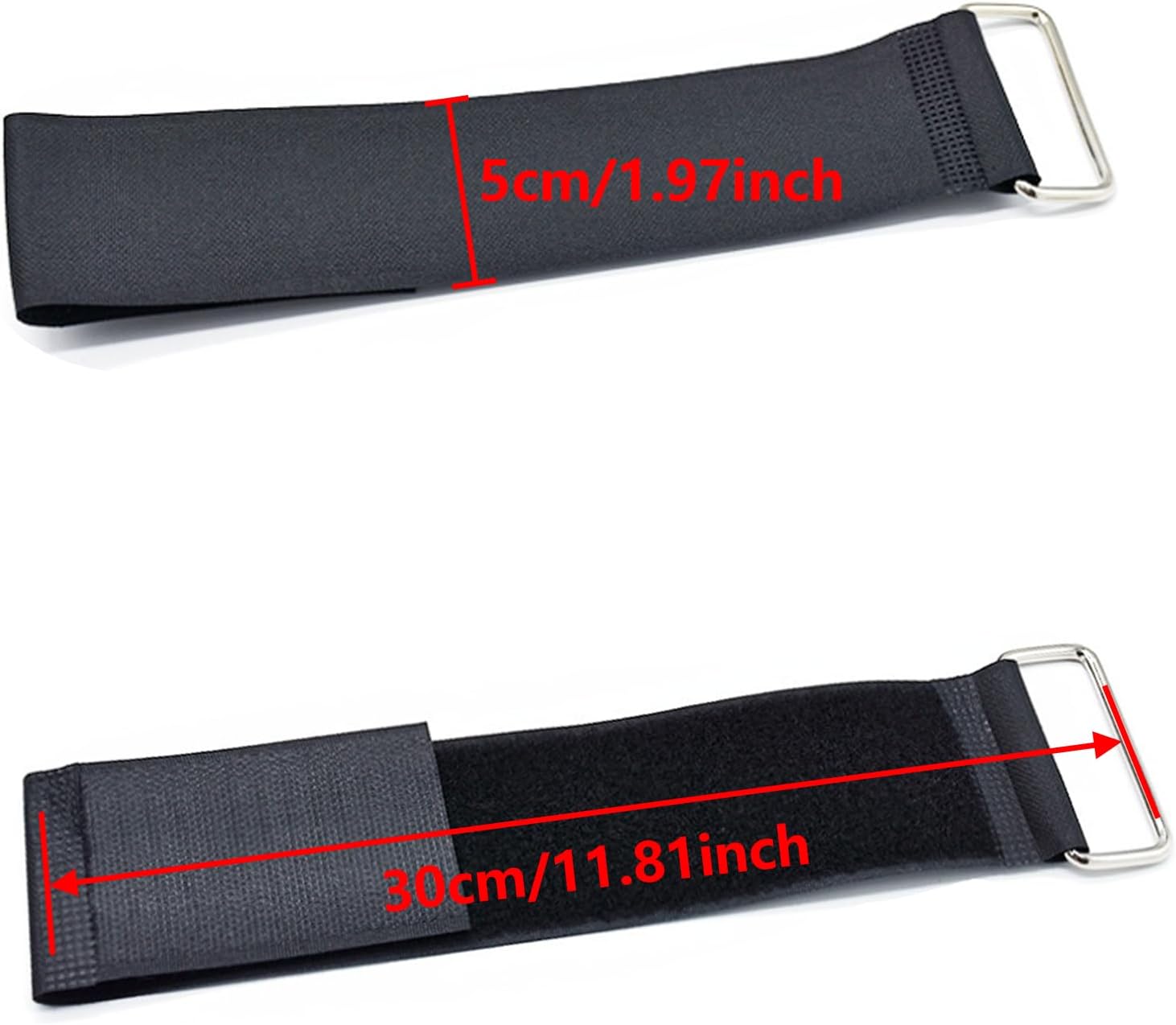 1 Pair 30cm Elliptical Machine Pedals Straps Stretchable Universal Rowing Machine Foot Straps Trainer Straps Leg Training Adjustable Easy to Install for Fitness Home Sports Office Accessories - Image 2