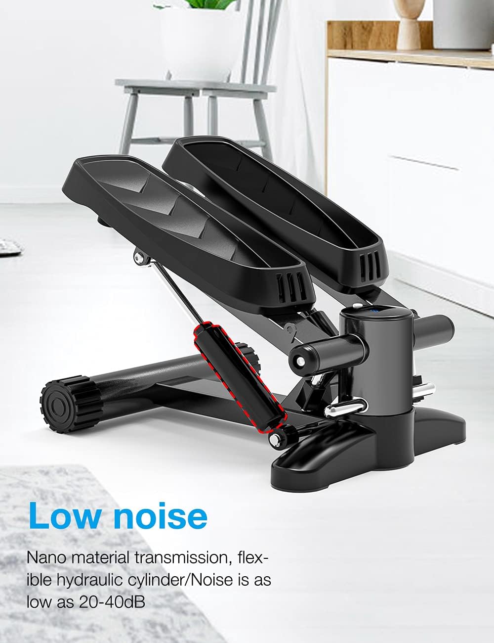 Mini Steppers for Exercise, Portable Mini Stair Stepper Exercise Equipment for Home with Resistance Band & Calories Display & Non-Slip Mat,Aerobic Step Fitness Machines for Office Workout - Image 7