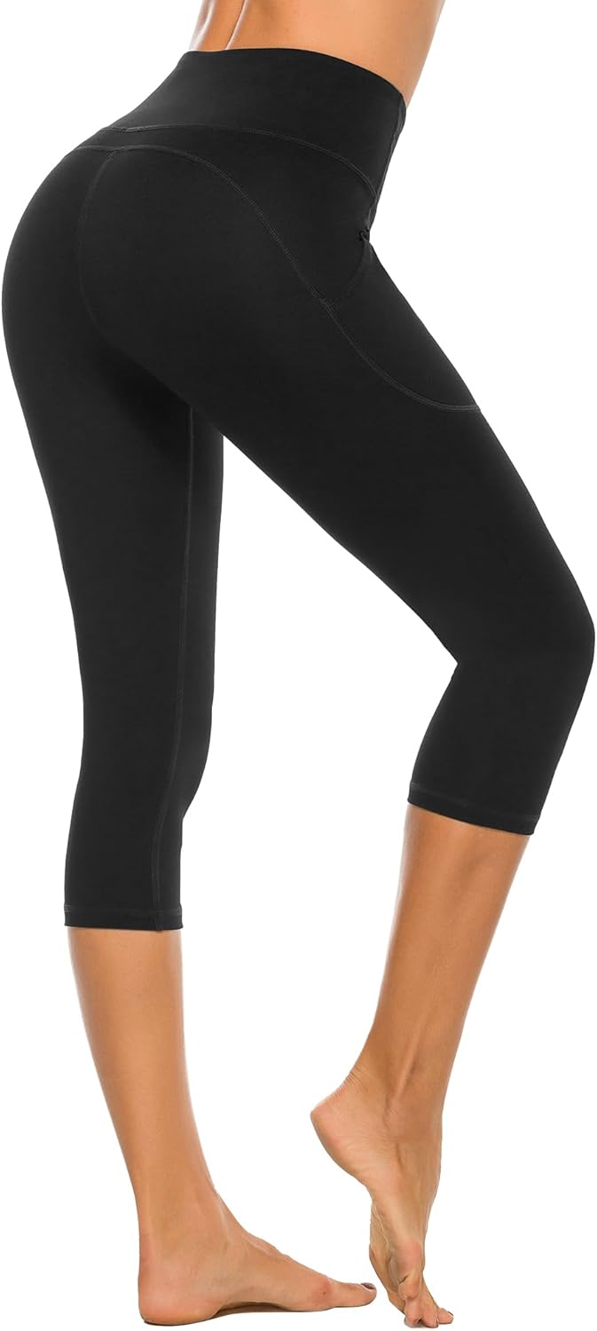 Stelle Women's Capri Yoga Pants with Pockets Essential High Waisted Legging for Workout - Image 8