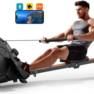 YOSUDA Magnetic/Water Rowing Machine for Home – Rower Machine Use with Bluetooth, App Supported, Rowing Machine for Taller Power Athletes, Comfortable Seat Cushion