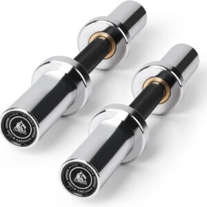 LIONSCOOL 16″/20” Loadable Dumbbells Pairs in Commercial Grade, Heavy Duty Olympic Dumbbell Bar/Handle for Strength Training, Compatible with 2’’ Standard Plates