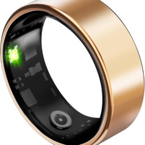 Ring for Women Men Fitness Tracker with Heart Rate, Yellow9#