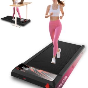 Walking Pad Treadmill, Under Desk Walking Mat with Incline for Home and Office, 2.5HP Low Noise Treadmill with Remote Control, Compact Design Walking Jogging Running Machine