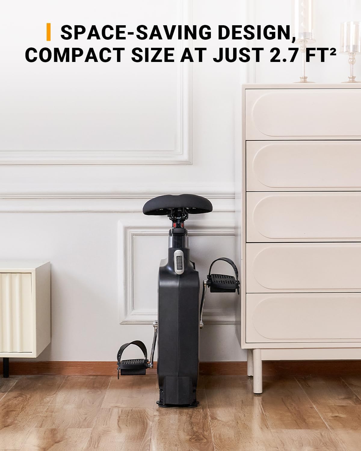 KINGSMITH Exercise Bike with Desk, Adjustable Resistance, All-in-one Under Desk Bike, Stationary Bike Indoor Workstation 264 LBS Heavy Duty - Image 7