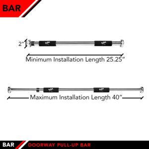 JFIT Deluxe Multi Exercise Doorway Pull-Up Bar with Comfort Grips, 40-Inch