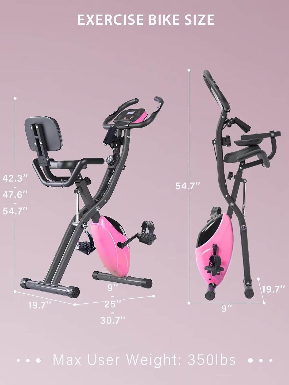 Merax Workout Bike For Home - 4 In 1 Recumbent Exercise Bike and Upright Indoor Cycling Bike Positions, 16 Levels Magnetic Resistance Exercise Bike, Foldable Stationary Bike Machine, Fitness Bike - Image 7