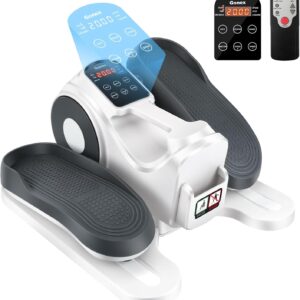Gonex Under Desk Elliptical Exercise Machine, Leg Exerciser While Sitting for Seniors, 3-in-1 Mini Seated Pedal Exerciser as Seen on TV, 10 Resistance & Speed Levels, Manual/Auto with Remote
