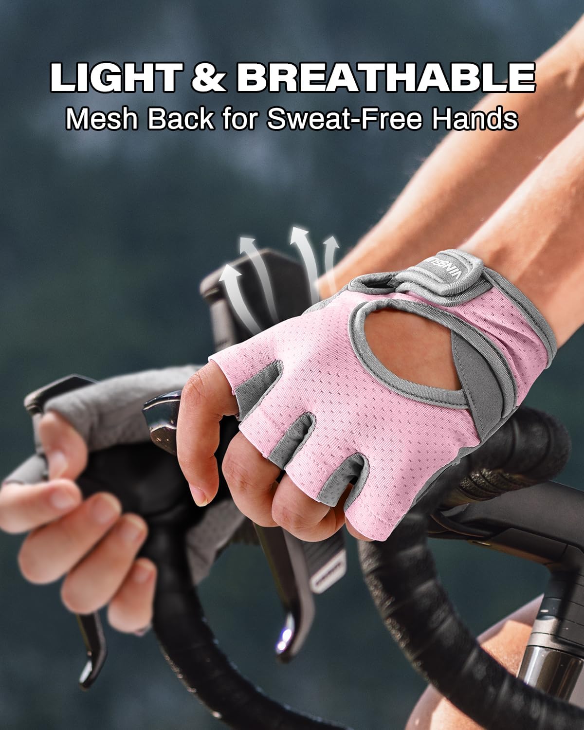 VINSGUIR Workout Gloves for Women and Men, Breathable Weight Lifting Gloves for Gym Exercise, Fitness, Training, and Cycling, with Excellent Grip and Cushion Pads - Image 7
