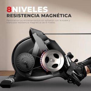 Bundle of Sunny Health & Fitness Magnetic Rowing Machine Rower with LCD Monitor & Extended Slide Rail – SF-RW5515 + Sunny Health & Fitness Home Gym Foam Floor Protector Mat for Exercise Equipment