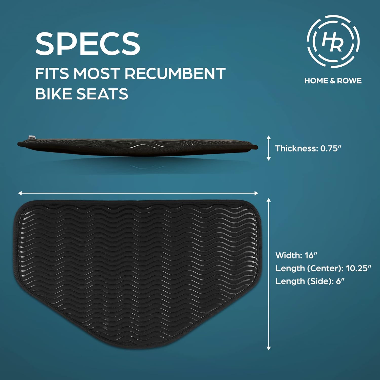 Recumbent Bike Seat Cushion - Anti-Slip Extra-Wide Seat Pad for Desk and Exercise Bikes - Gel Cushion for Comfort - Image 3