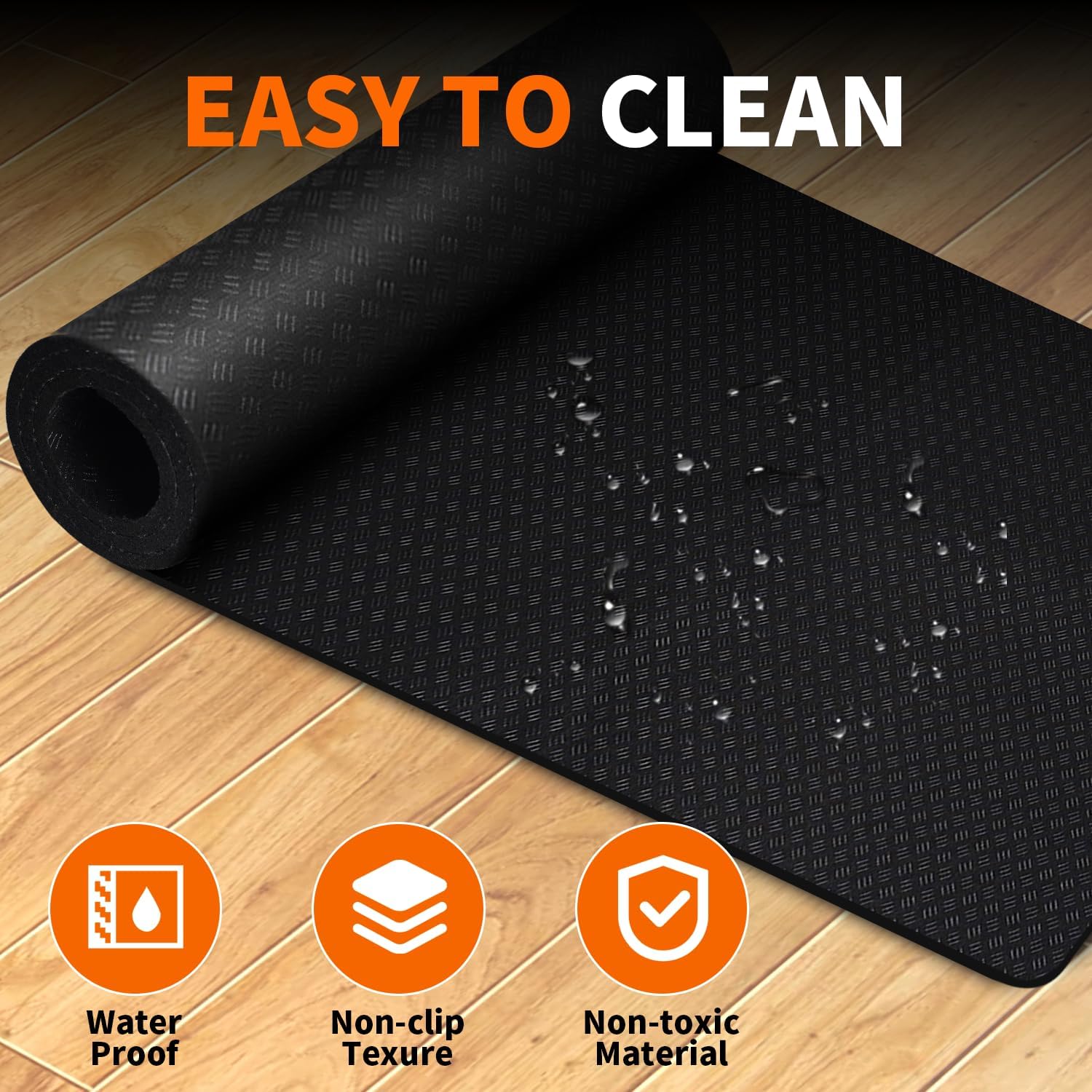 2 Pcs Mats for Exercise Bike, Dual Sided Non-Slip Mat for Rower Machine, Stationary Bike, Elliptical Machine, Natural Rubber Mat Protect Hardwood Floor Carpet - Image 5
