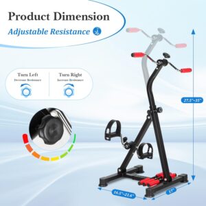 Adjustable Pedal Exerciser Bike for Seniors,Hand Arm Leg and Knee Therapy, Stroke Recovery, Portable Fitness Equipment for Total Body Workout – Great Gift for Elderly Rehab