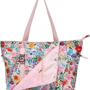 ESVAN Yoga Mat Bag, Gym Bag Tote Bag with Multi Pockets For Women Drawstring Yoga Mat Carrier Pilates Travel Workout Office