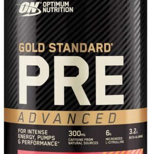 Optimum Nutrition Gold Standard Pre Workout Advanced, with Creatine, Beta-Alanine, Micronized L-Citrulline and Caffeine for Energy, Keto Friendly, Strawberry Mango Daiquiri, 20 Servings