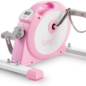 Sunny Health & Fitness Smart Under-Desk Bike Exerciser, Low-Impact Cardio Cycling Equipment for Home/Office, Mini Paddler for Arm/Leg Mobility Training, Free SunnyFit App Connect, Optional Motorized