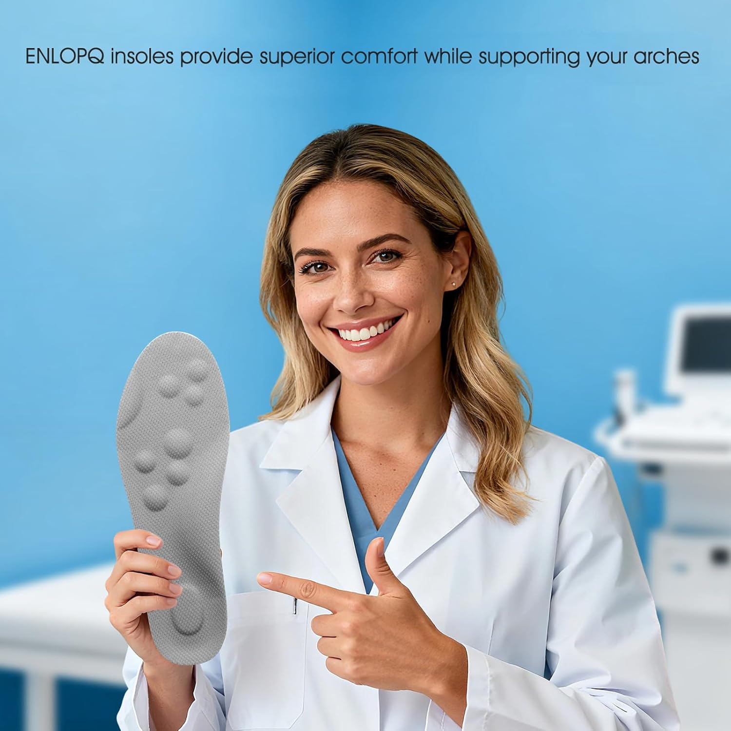 4D Cloud-Like Comfort Soles for Women - Soft Memory Foam Cushioning Insoles - Trim to Fit Steppers Insoles with Arch Support for Foot Pain Relief and Fatigue Reduction(US W 6.5-9) - Image 6