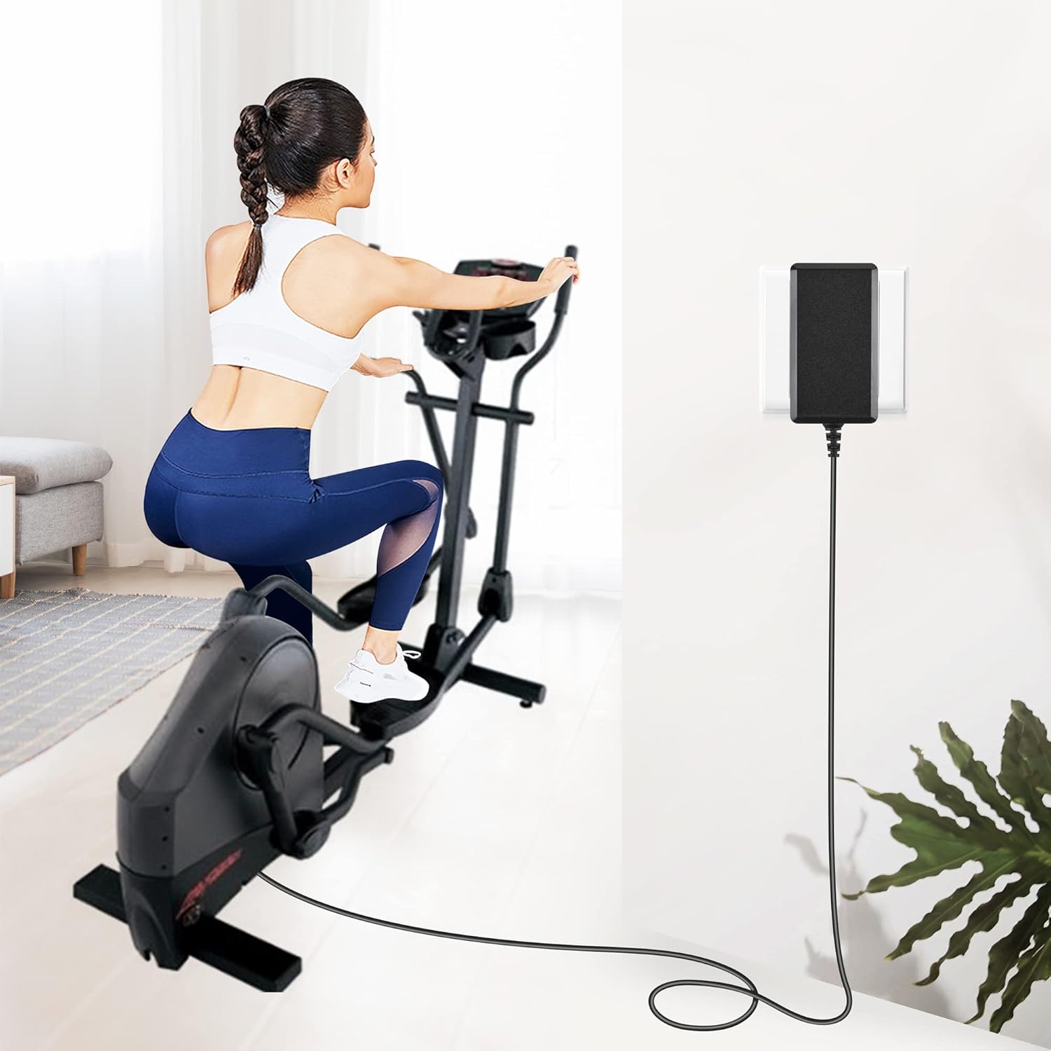 PKPOWER AC Adapter Charger for Life Fitness X3i X5i X9 X9i S9i SX30 CT5500 Elliptical Machine Cross-Trainer, Power Supply for Life Fitness C1 C1.5 RS1 RS3 R15 X35-01 Elliptical - Image 6