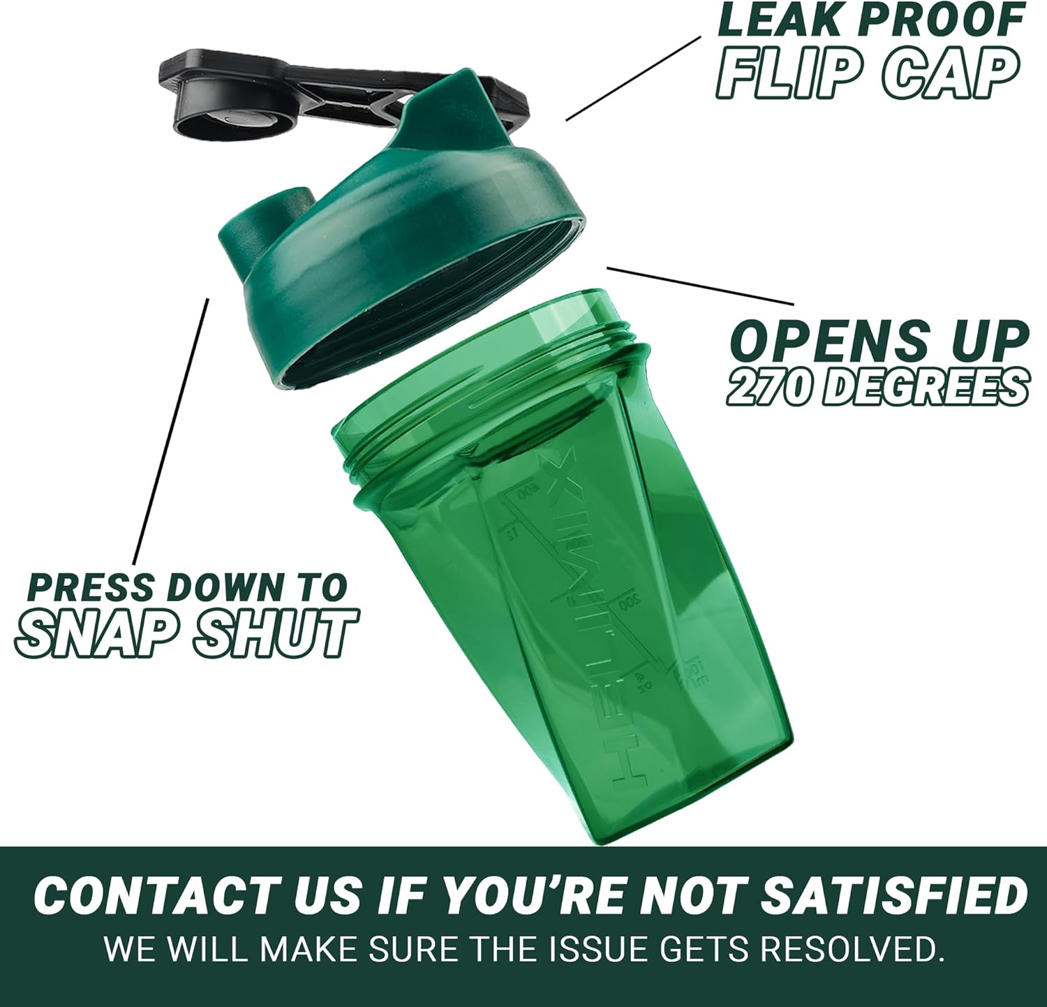 HELIMIX 1.5 Vortex Blender Shaker Bottle Holds upto 28oz | No Blending Ball or Whisk | USA Made | Portable Pre Workout Whey Protein Drink Shaker Cup | Mixes Cocktails Smoothies Shakes | Top Rack Safe - Image 7