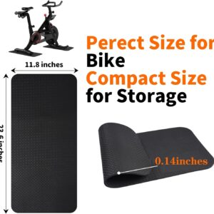 2PCS Bike/Rowing Machine Mat for Carpet Floors, Compatible with Peloton/Yosuda, Bike Mat for Hardwood Floors, Mat for Under Bike on Carpet, Indoor Stationary Bike mat,Cycling, Noise Shock Absorption