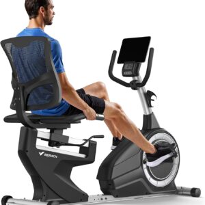 MERACH Recumbent Exercise Bikes for home, Light Commercial High-end Recumbent Bike for Seniors Adults, Magnetic Recumbent Exercise Bike with Smart Bluetooth and Exclusive App, LCD, Heart Rate Handle