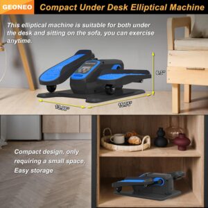 Under Desk Elliptical Machine, Electric Ellipse Leg Exerciser for Senior, Quiet and Compact Electric Seated Pedal for Home with Display Monitor, Remote Control and 12 Adjustable Speeds