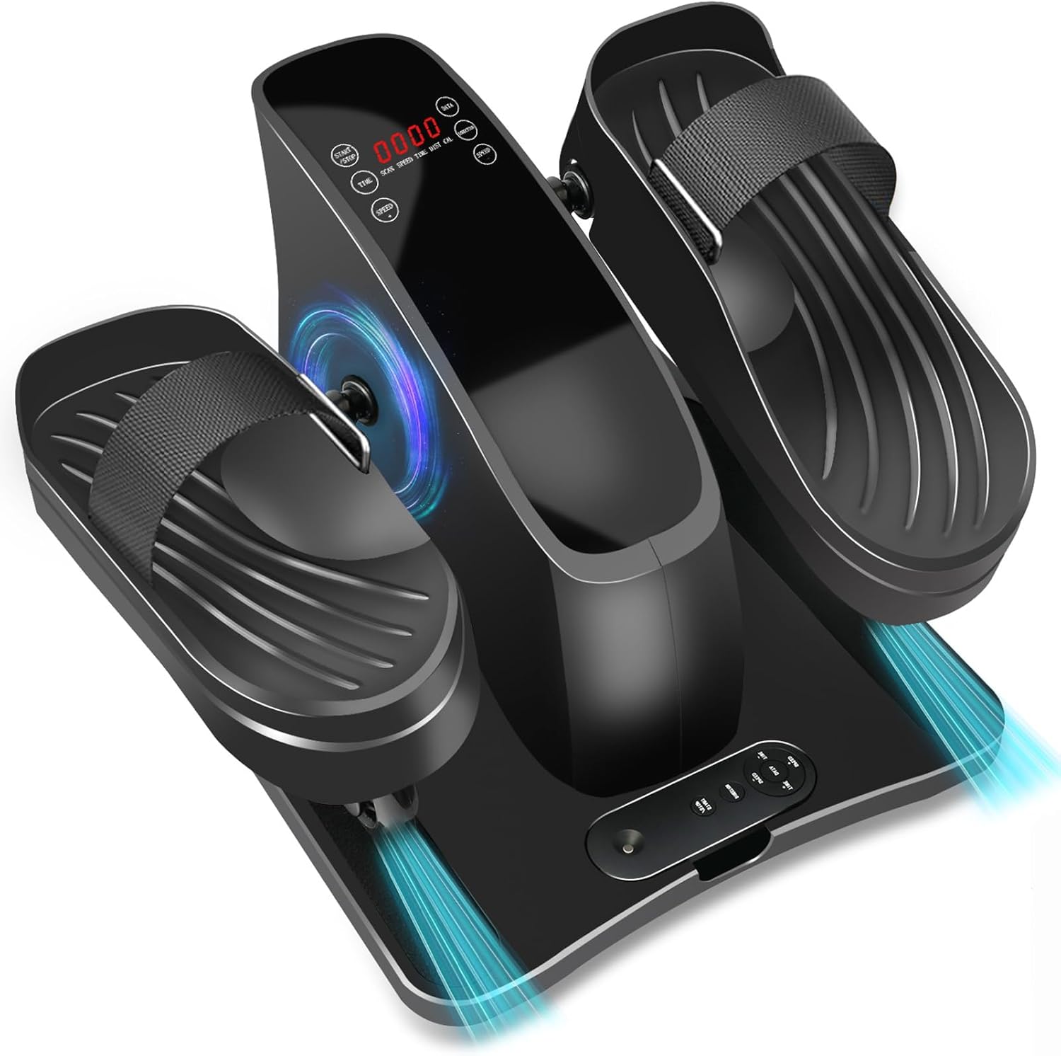 Under Desk Elliptical Machine, Electric Seated Pedal Exerciser for Seniors & Adults, Compact Quiet Ellipse Leg Exerciser with Remote, Foot Pedals for Home Office Workout Equipment