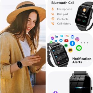 Smart Watches for Men Women(Answer/Make Call), 1.85 inch HD Fitness Tracker Watch with Activity Counter/Sleep Monitor/ 110+ Sports Modes, IP68 Waterproof Smart Watch for Android iPhone iOS Compatible