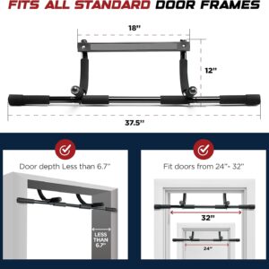 Sagler Pull up bar Doorway Heavy Duty Chin up bar Trainer for Home Gym Doorway Pull up bar or dip bar