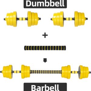 Nice C Weights, Dumbbell Set, Kettlebells, Adjustable Dumbbells, Barbell Weight Set, 20-40-50-70LB 3-in-1 set, Non-Slip, All-purpose