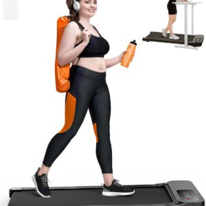 Walking Pad, Under Desk Treadmills with Intelligent Foot-Sensing Variable Speed.330 Lbs Capacity,3 in 1 Portable Treadmill for Home and Office with Remote Control, LED Display