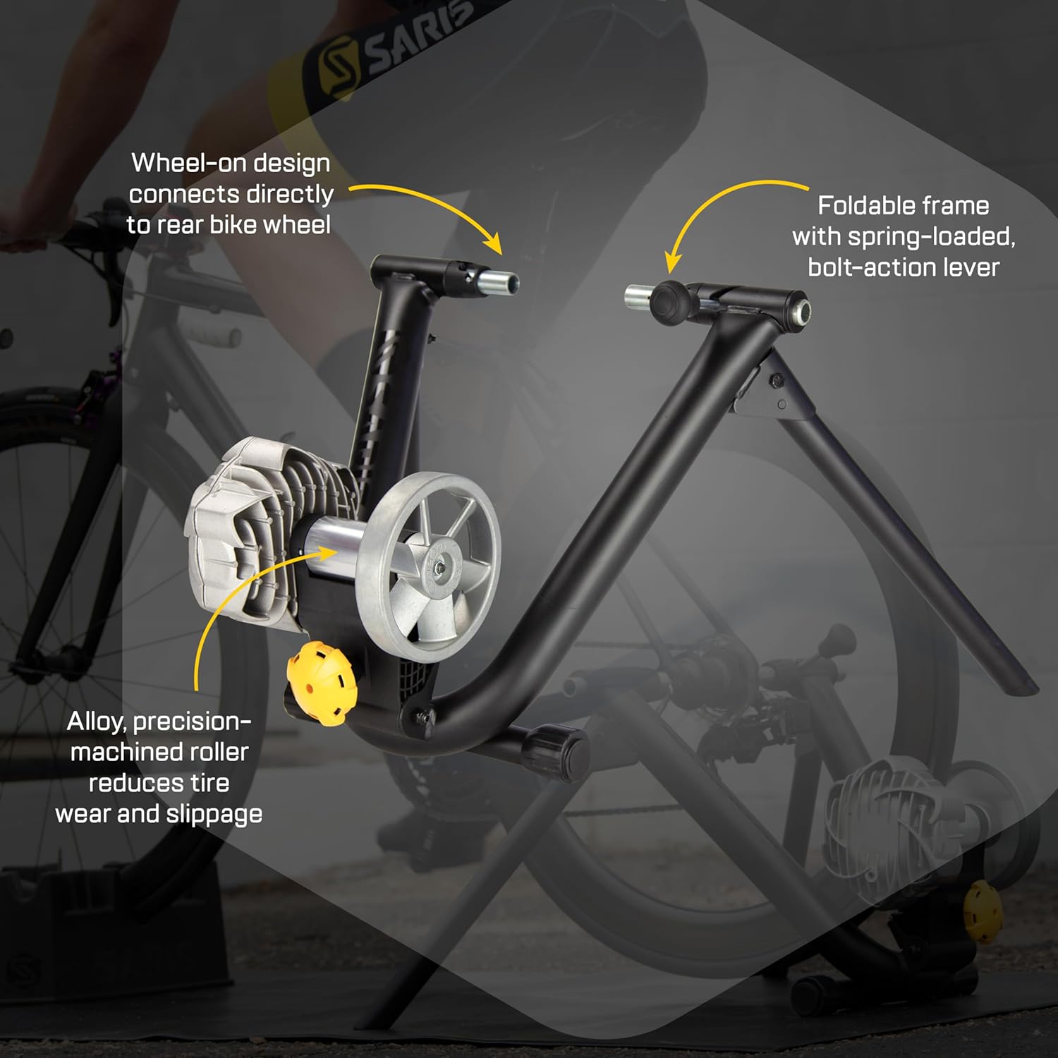 Saris Fluid2 Indoor Bike Trainer, Smart Equipped Option, Fits Road and Mountain Bikes, Compatible with Zwift App - Image 6