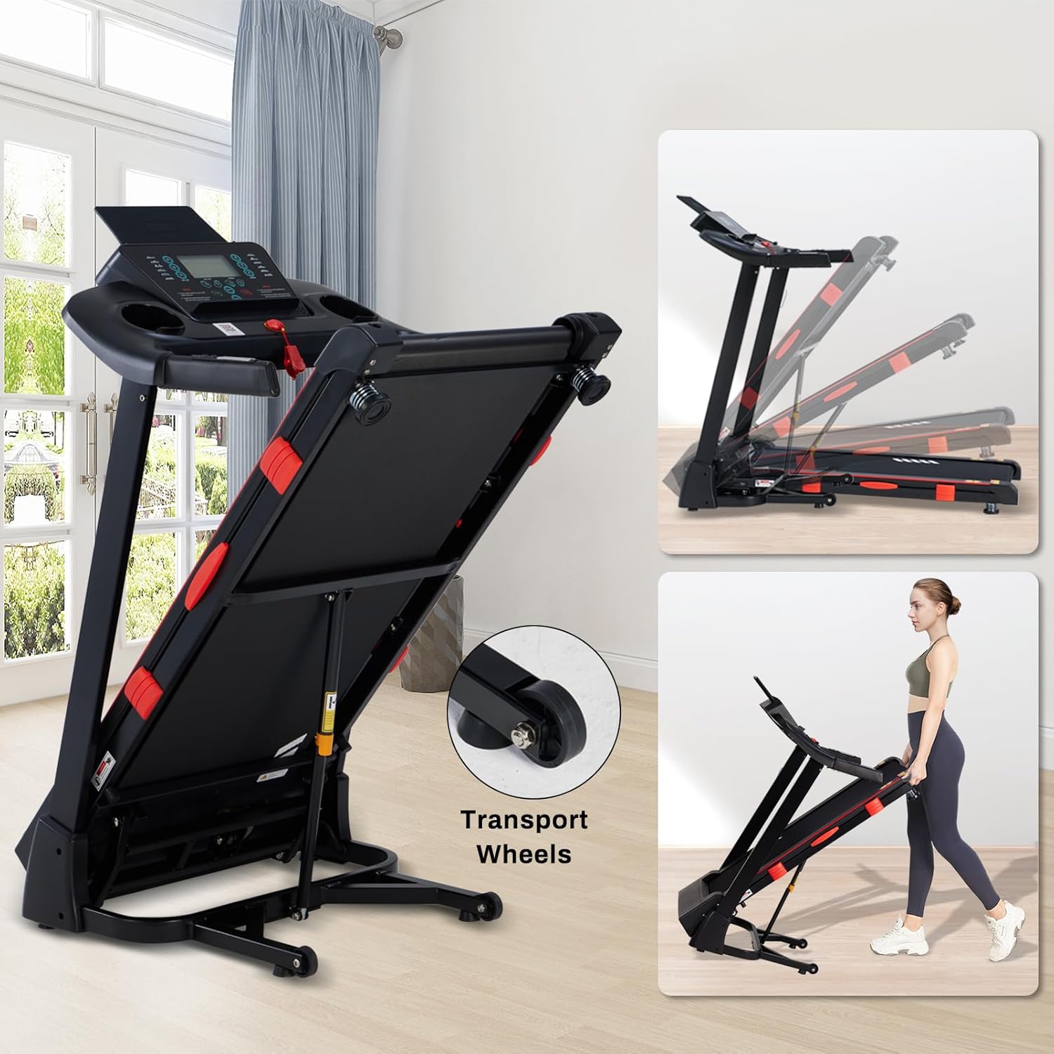 15% Auto Incline Treadmills for Home, 10 MPH Speed, 3.0 HP Foldable Treadmill, 18" Wider Belt, 36 Programs, Running Treadmills for Home with Bluetooth APP - Image 8
