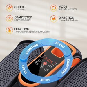 Under Desk Elliptical Machine, Electric Ellipse Leg Exerciser While Sitting for Seniors, Quiet Portable Elliptical Machine with 12 Adjustable Speeds, Seated Pedal Exerciser with Remote Control